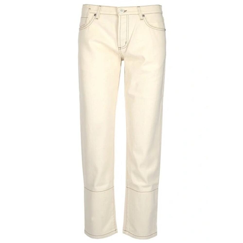 NWT MARNI Raw Cotton Drill White Size 29 Contrast Stitch Straight Leg Jeans